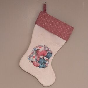 Quilted Christmas Stocking with Bear Design